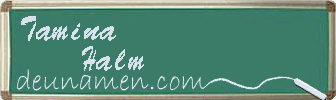Tamina Halm Visitenkarte